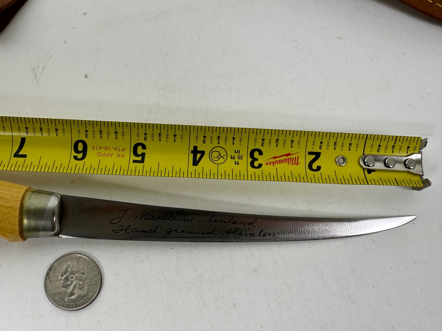 J. Marttiini Finland Rapala Fishing Knife With Leather Sheath 6' Blade [Photo 8]