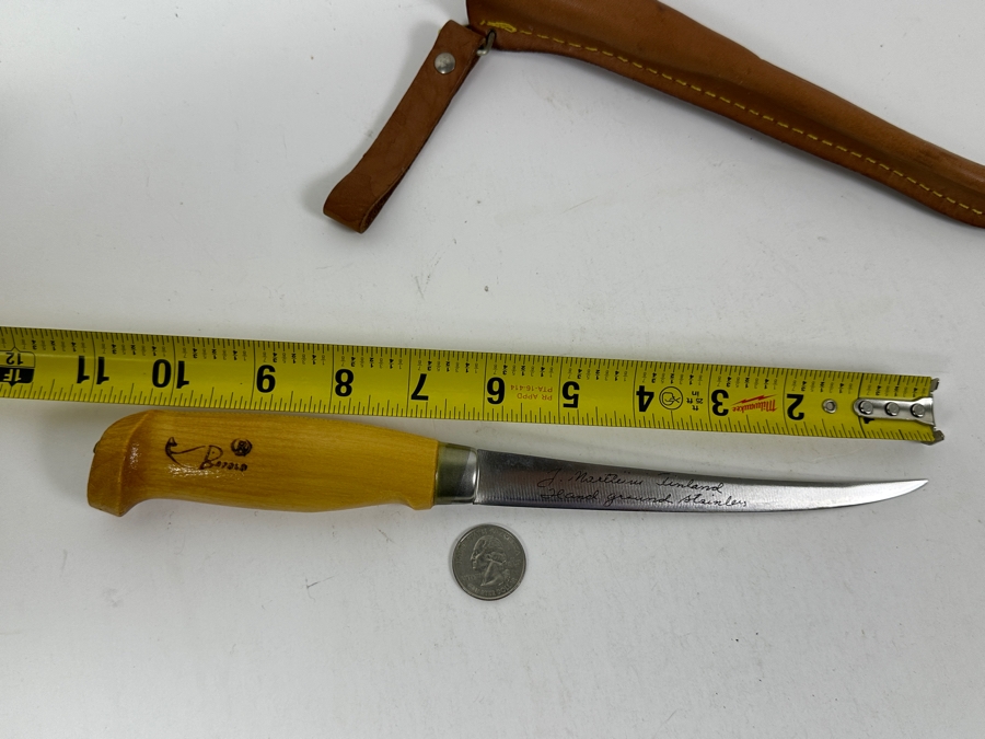 J. Marttiini Finland Rapala Fishing Knife With Leather Sheath 6' Blade [Photo 9]