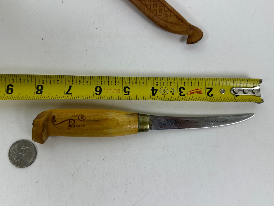 J. Marttiini Finland Rapala Fishing Knife With Leather Sheath 4' Blade [Photo 6]