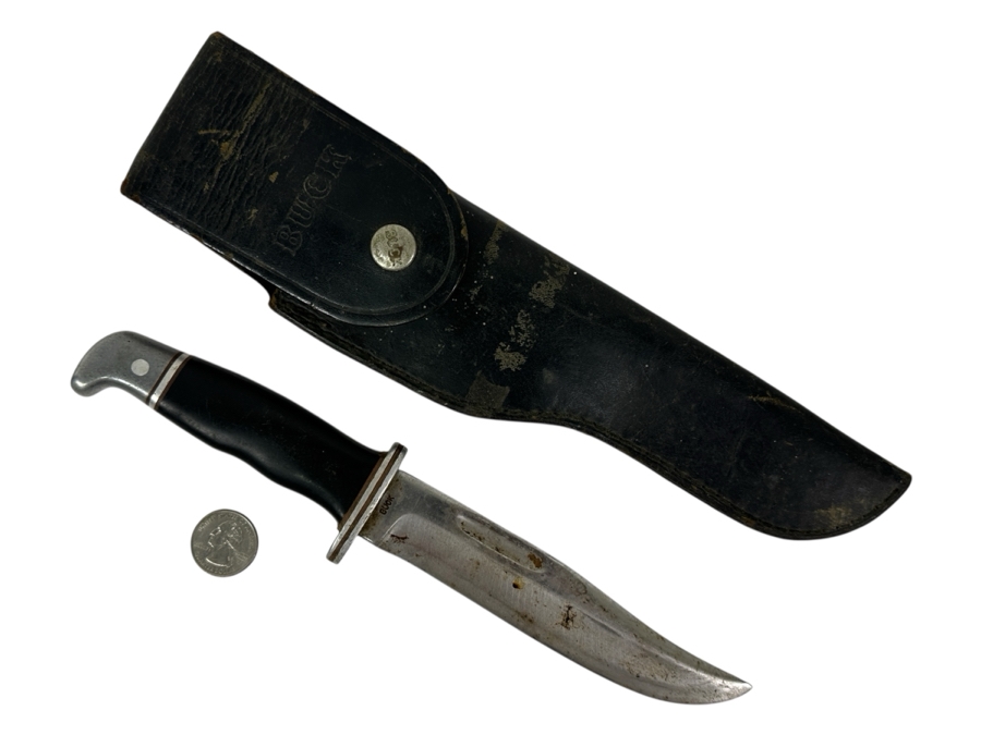 Buck 119 Special Hunting Knife With Leather Sheath 6” Blade