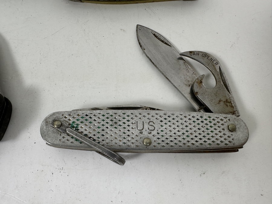 Vintage US Military Camillus Multi-Tool Knife, Kershaw Black Colt Pocket Knife & 3 Blade Sharp Pocket Knife [Photo 2]