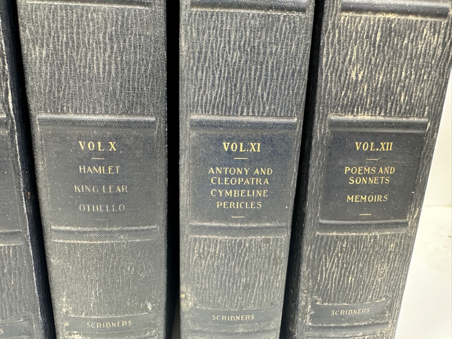 Antique 1924 Volumes 1-12 Of The New Grant White Shakespeare Hardcover Books Charles Scribner’s Sons New York [Photo 7]