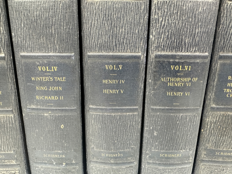 Antique 1924 Volumes 1-12 Of The New Grant White Shakespeare Hardcover Books Charles Scribner’s Sons New York [Photo 5]