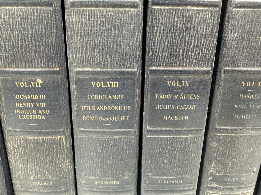 Antique 1924 Volumes 1-12 Of The New Grant White Shakespeare Hardcover Books Charles Scribner’s Sons New York [Photo 6]