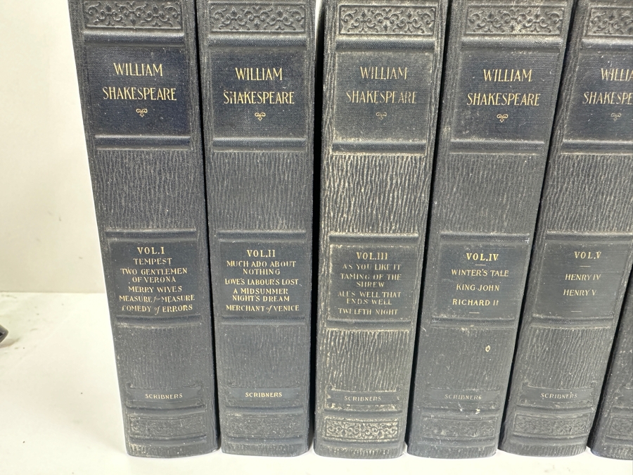 Antique 1924 Volumes 1-12 Of The New Grant White Shakespeare Hardcover Books Charles Scribner’s Sons New York [Photo 3]
