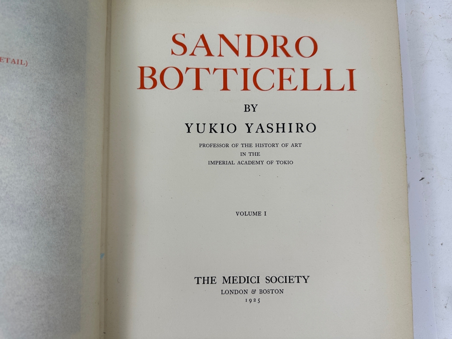 Rare Limited Edition Oversized 3 Volume Hardcover Books Set Sandro Botticelli By Yukio Yashiro Numbered 248 Of 600 [Photo 8]