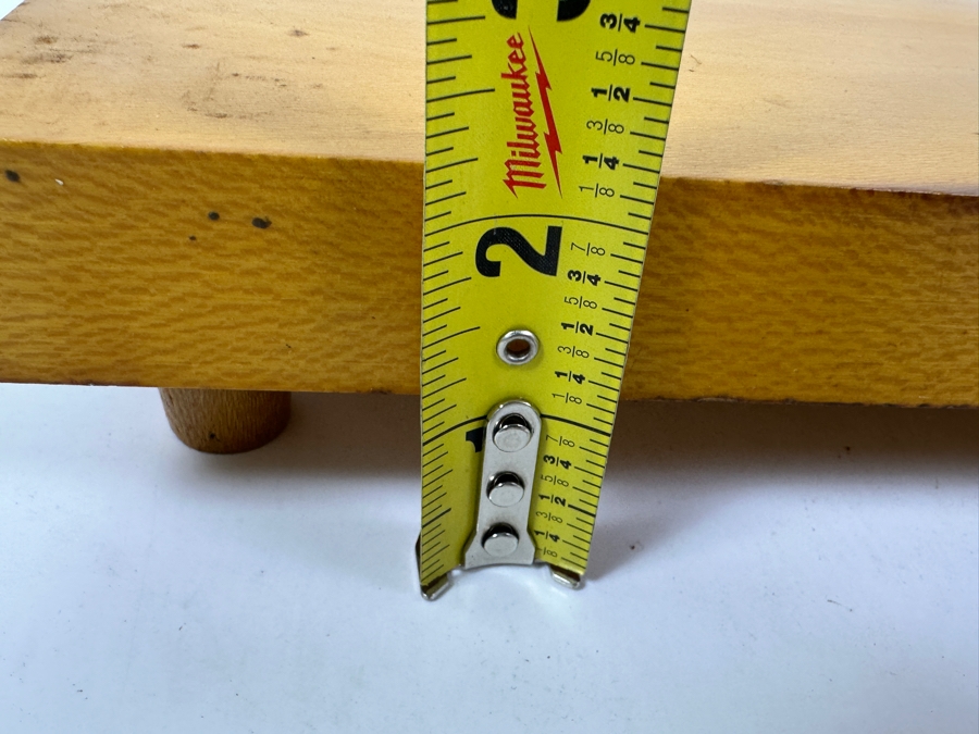 Anheuser-Busch Advertising Footed Wooden Cutting Board “Thanks! August A. Busch” 12W X 12D X 2.25H [Photo 9]