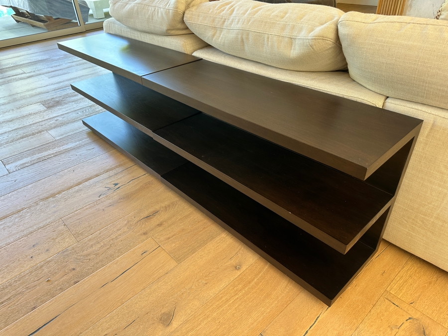 Restoration Hardware Console Sofa 3-Level Table With Shelves - Can Be Separated Each Measures 39W X 13.5D X 23H [Photo 4]