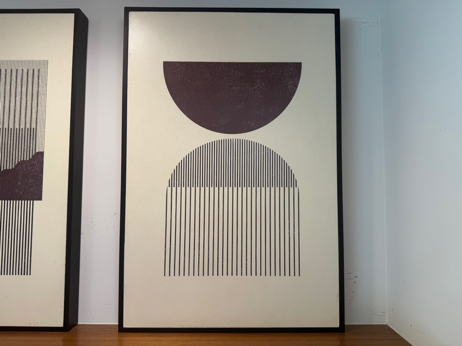 Just Added - Pair of Decorative Modern Geometric Prints Each 16.5'W x 24'H [Photo 3]
