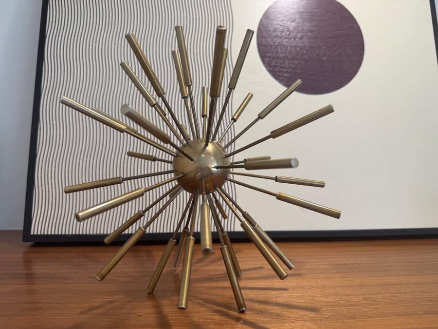 Just Added - Brass Sputnik Decorative Sculpture 9'W