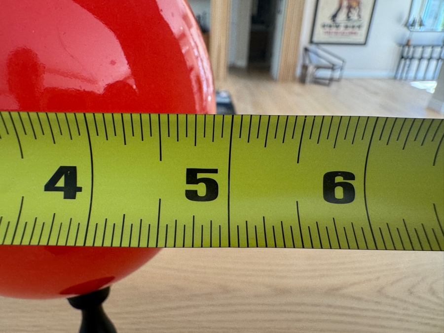 Just Added - Bright Orange Ostrich Egg on Stand 5'W x 10.5'H [Photo 3]