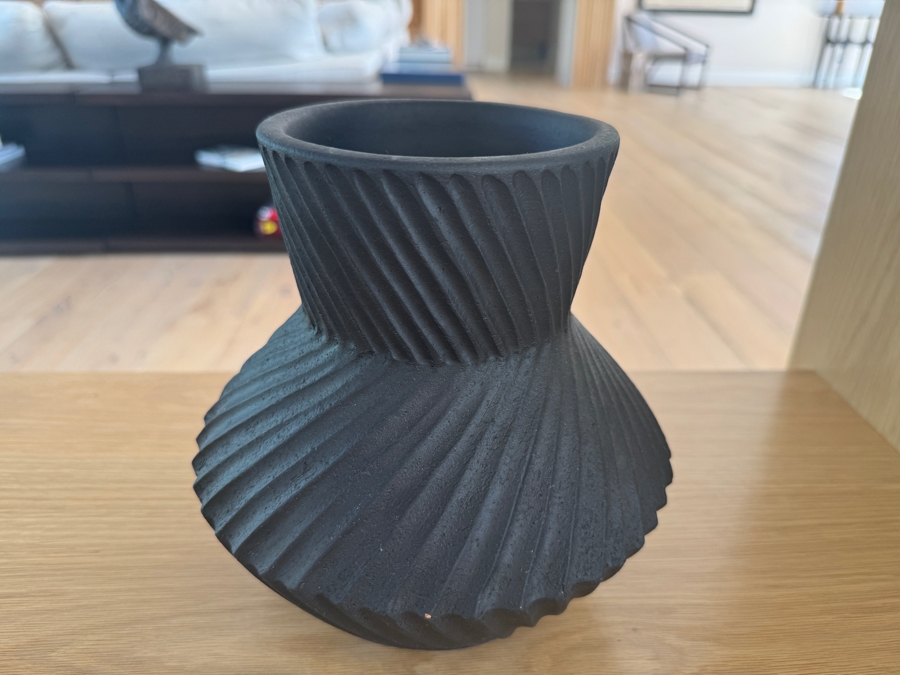 Just Added - West Elm Asher Vase in Black 8.5'W x 8.5'H [Photo 3]