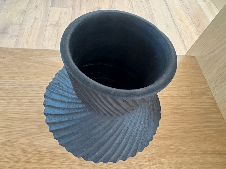 Just Added - West Elm Asher Vase in Black 8.5'W x 8.5'H [Photo 4]