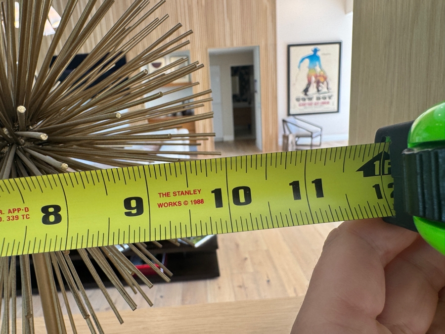 Just Added - Gold Metal Starburst Sculpture with Black Base 10'W x 17'H [Photo 3]