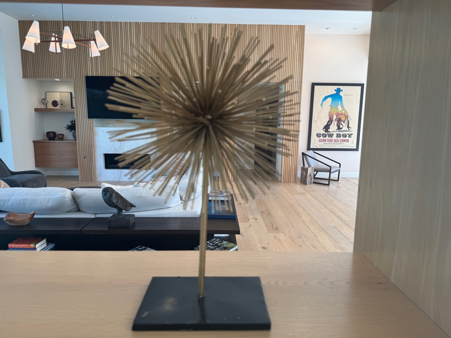 Just Added - Gold Metal Starburst Sculpture with Black Base 10'W x 17'H [Photo 2]