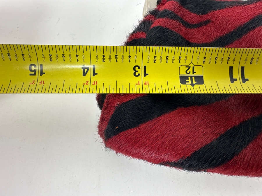 Roberta Gandolfi Zebra Print Calf Hair Clutch Handbag Made In Italy 14W X 6H [Photo 7]