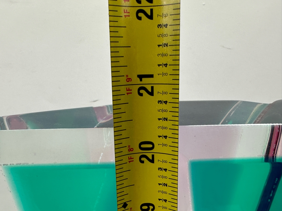 Shlomi Haziza Postmodern Colored Geometric Lucite Sculpture Artist Signed 9W X 4D X 20.5H [Photo 12]