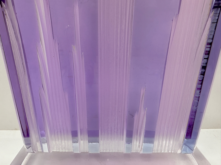 Shlomi Haziza Postmodern Colored Geometric Lucite Sculpture Artist Signed 9W X 4D X 20H [Photo 4]