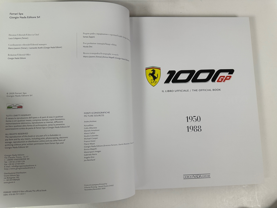Rare Limited Edition Two-Volume Book Set With Slipcase Ferrari 1000 GP The Official Book Celebrating Scuderia Ferrari's Milestone Of Competing In 1,000 Formula 1 Grands Prix Races With Volume One Covering 1950-1988, Volume Two 1989-2020 [Photo 5]