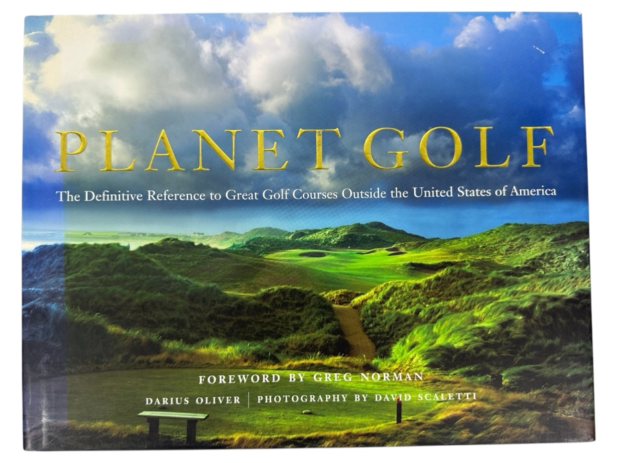 Hardcover Coffee Table Book Planet Golf: The Definitive Reference To Great Golf Courses Outside The United States Of America Foreword By Greg Norman Retails $60