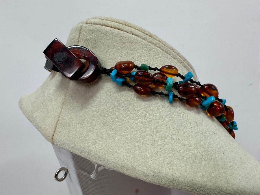 Amber & Turquoise 18' Statement Necklace [Photo 6]