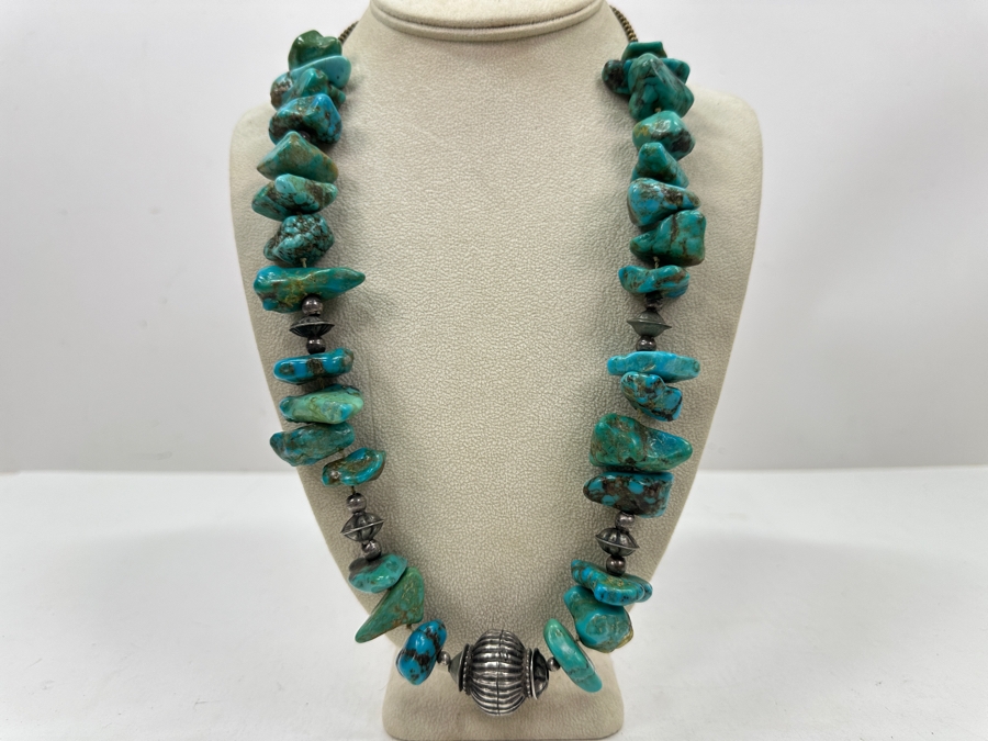 Chunky Turquoise Beads 24' Necklace [Photo 8]
