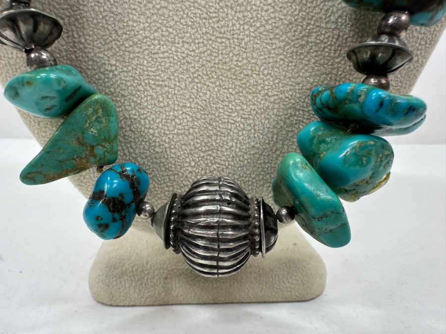 Chunky Turquoise Beads 24' Necklace [Photo 6]