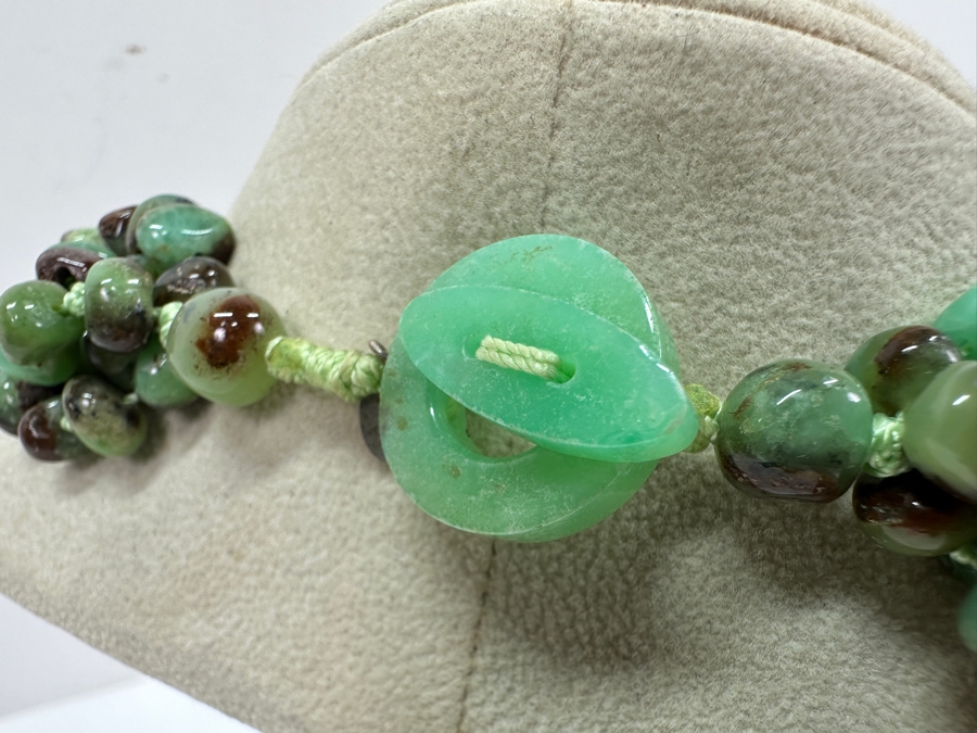 Chrysoprase Multi-Strand Beaded 24' Statement Necklace [Photo 7]