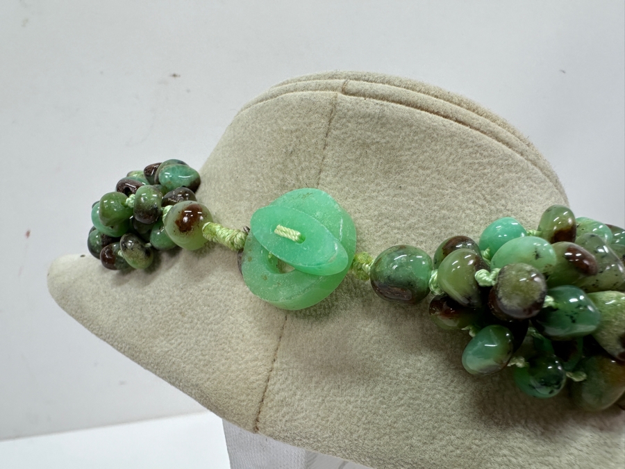 Chrysoprase Multi-Strand Beaded 24' Statement Necklace [Photo 6]