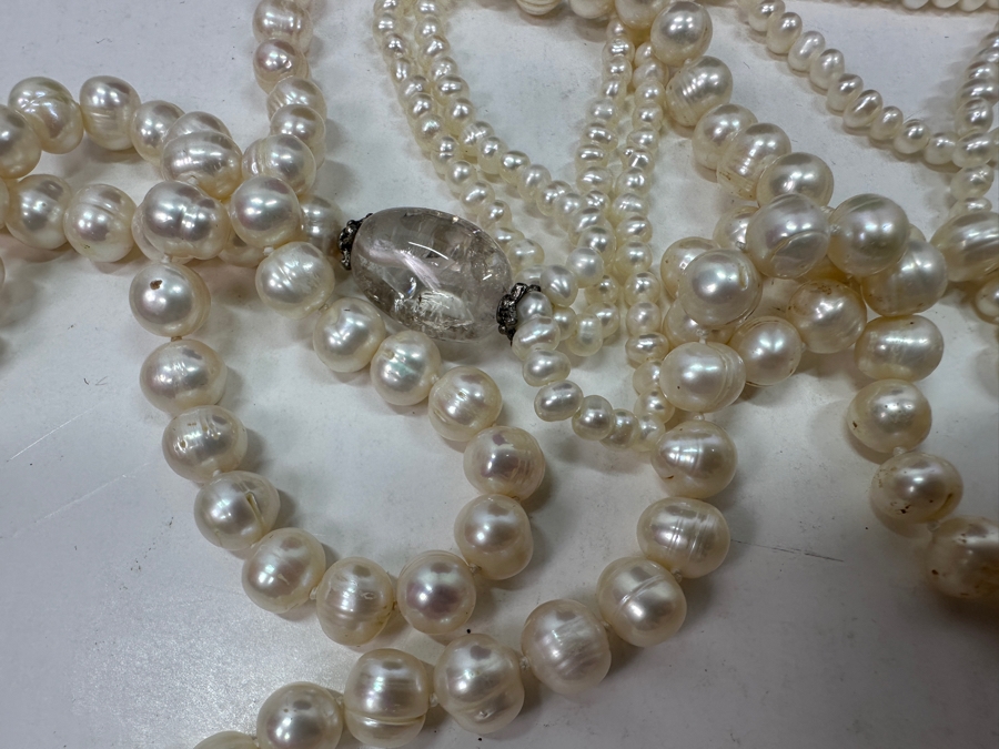 5' Long Pearl Statement Necklace [Photo 2]