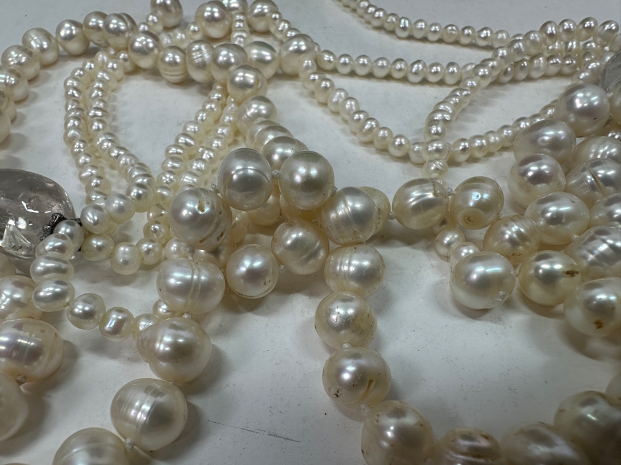 5' Long Pearl Statement Necklace [Photo 3]