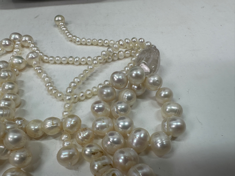 5' Long Pearl Statement Necklace [Photo 4]