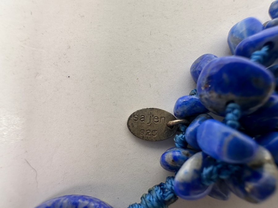 Lapis Lazuli Multi-Strand Beaded 9' Bracelet [Photo 4]