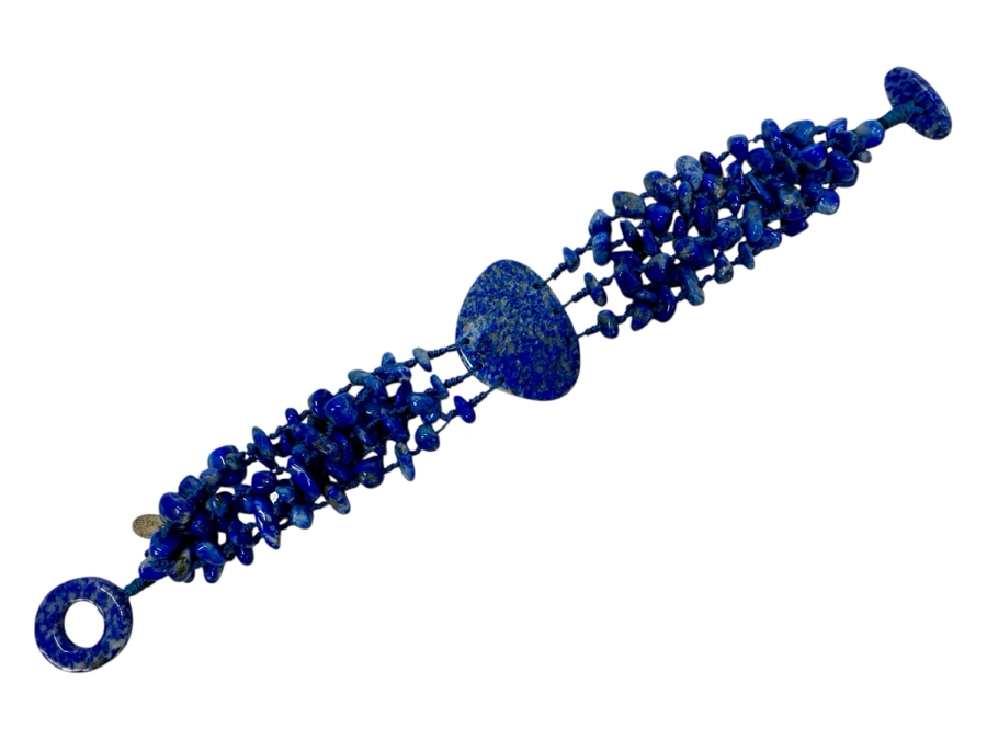 Lapis Lazuli Multi-Strand Beaded 9' Bracelet