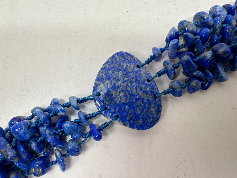 Lapis Lazuli Multi-Strand Beaded 9' Bracelet [Photo 2]