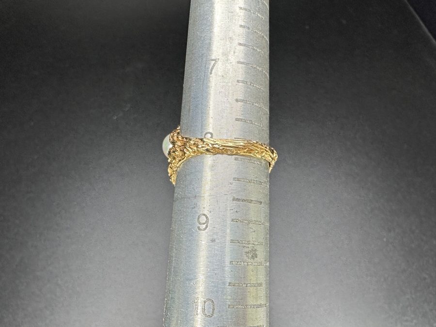 14k Gold Pearl Ring Set With (3) 6.2-6.5mm Cultured Pearls Size 8 8.9g Retails $3,200 [Photo 8]