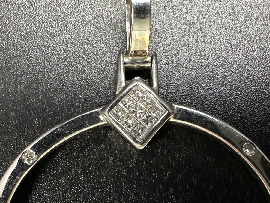 14k Gold Tanzanite Diamond Pendant Set With A 9x6 Oval Tanzanite Est. 1.50ct, (8) 1mm Round Brilliant Diamonds & (9) 1mm Princess Cut Diamonds - Diamonds Est. .15cttw 5.1g Retails $3,000 [Photo 11]