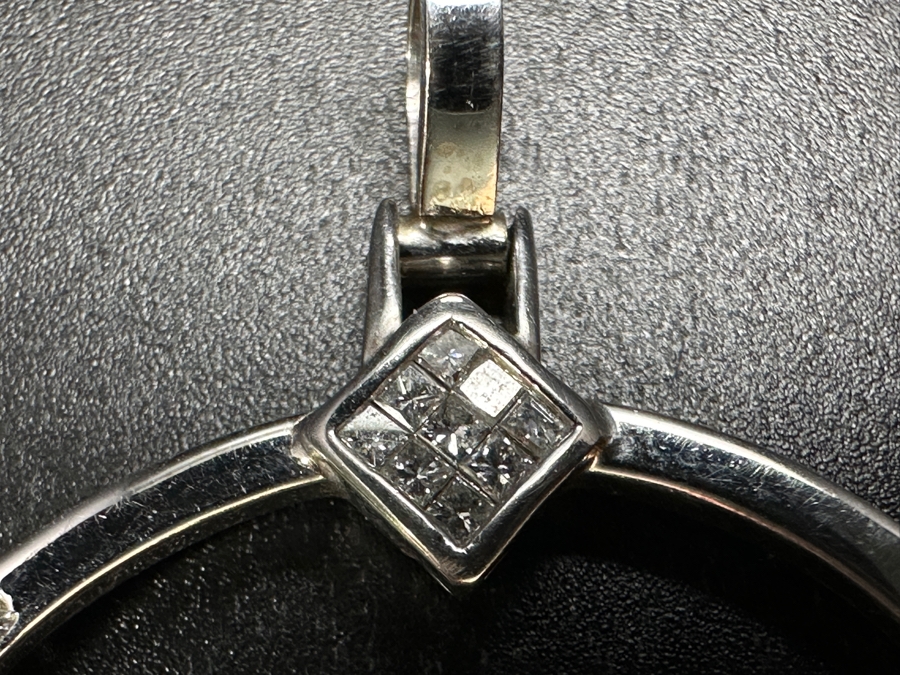 14k Gold Tanzanite Diamond Pendant Set With A 9x6 Oval Tanzanite Est. 1.50ct, (8) 1mm Round Brilliant Diamonds & (9) 1mm Princess Cut Diamonds - Diamonds Est. .15cttw 5.1g Retails $3,000 [Photo 10]