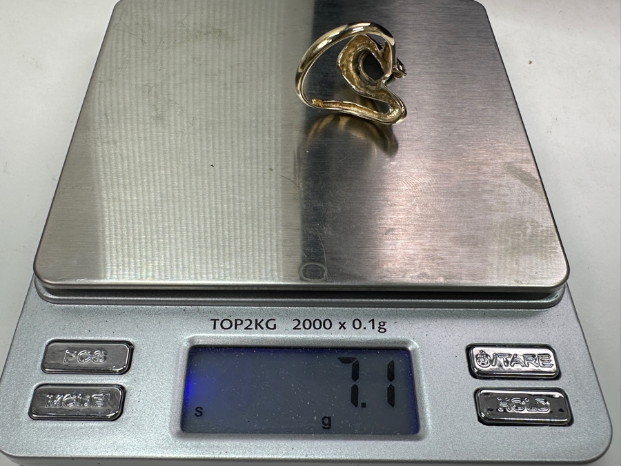 14k Gold Opal Diamond Ring Set With 10x8mm Opal Triplet & .05dia Round Brilliant Diamond Size 9 7.1g Retails $2,400 [Photo 9]