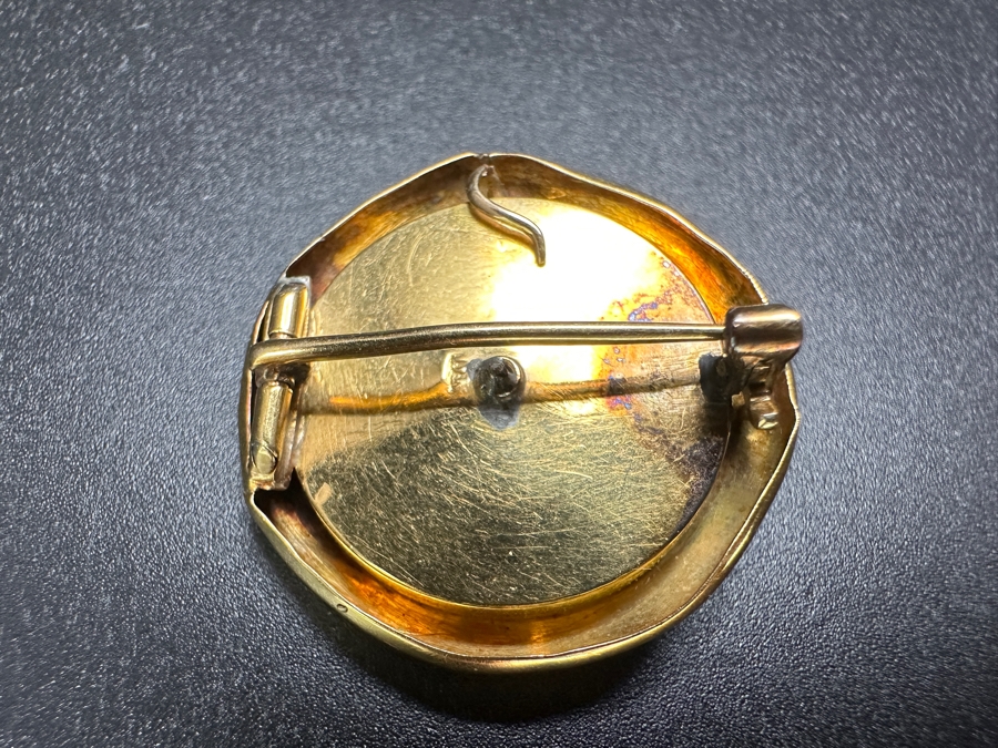 14k Gold Pearl Combo Pin Brooch Pendant 6.7g Retails $2,000 [Photo 6]