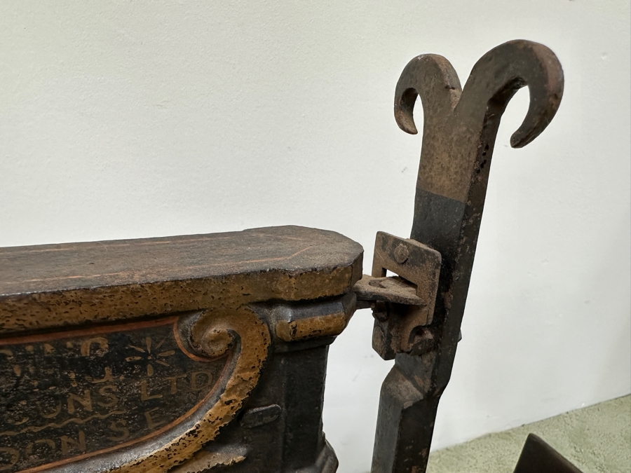 Antique Cast Iron Butcher's Scale From London, England With Weights 24.5W X 13D X 23H [Photo 10]