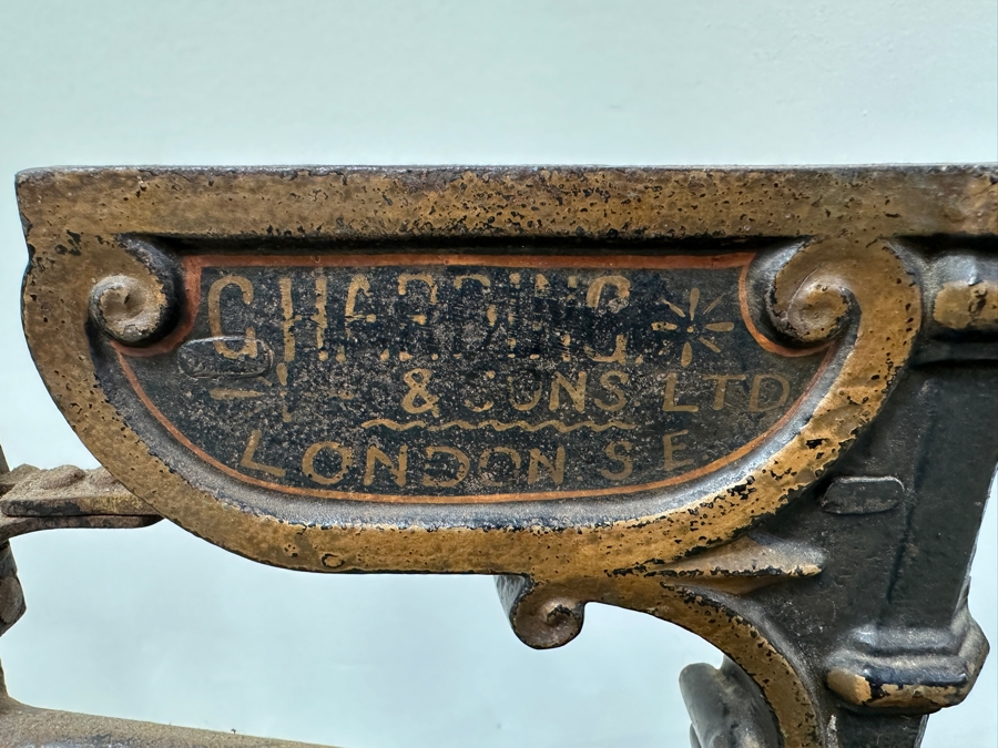 Antique Cast Iron Butcher's Scale From London, England With Weights 24.5W X 13D X 23H [Photo 9]