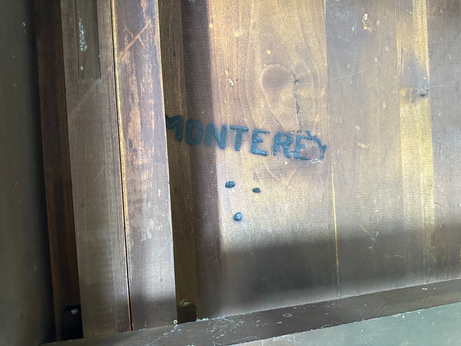 Rare 1930s Old California Signed Monterey Furniture (4) Hand Painted Wooden Chairs Each Individually Signed Monterey And Hand Painted Wooden Table Signed Monterey Underneath 46W X 34D X 30H With 2 10' Leaves [Photo 24]