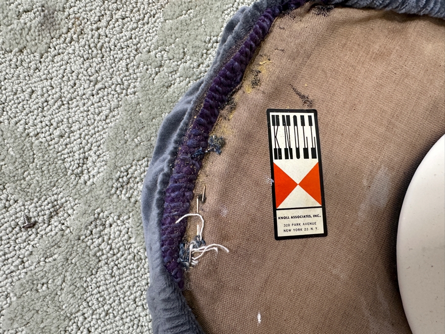 Vintage Mid-Century Modern Knoll Eero Saarinen Tulip Stool With Slipcover 15W X 16H [Photo 5]