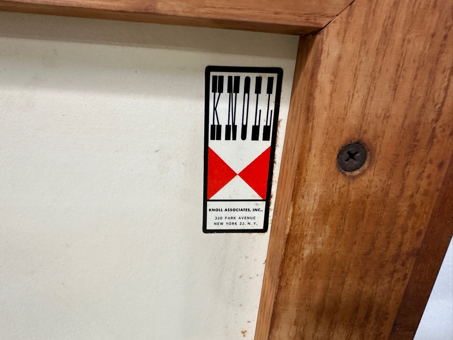 Signed Mid-Century Modern Florence Knoll Twin Size Headboard 55W X 26.5H [Photo 2]