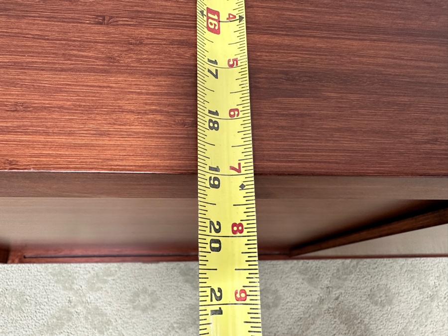 Wooden George Nakashima Style Cabinet Credenza With Three Sliding Doors Make Unknown 72W X 19D X 27H [Photo 12]