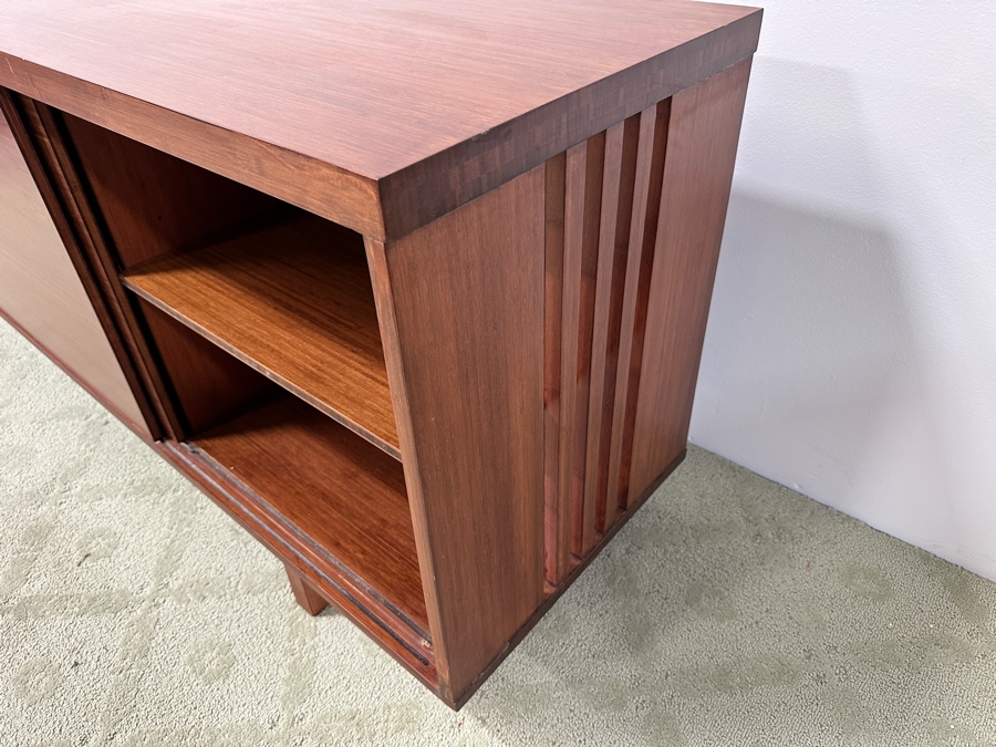 Wooden George Nakashima Style Cabinet Credenza With Three Sliding Doors Make Unknown 72W X 19D X 27H [Photo 5]