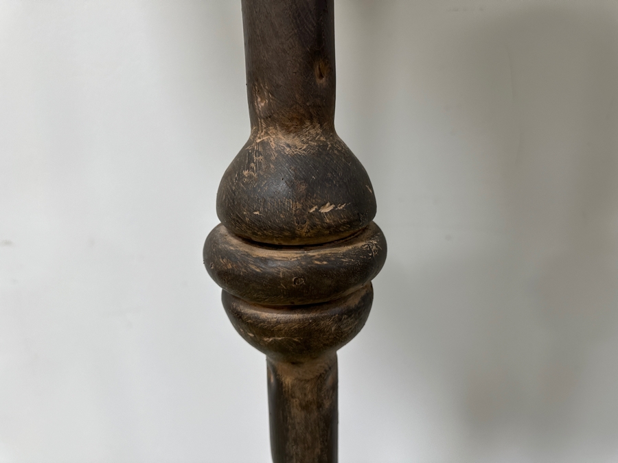 Pair Of Heavy Solid Spanish Style Wrought Iron Floor Lamps With Tripod Bases 69'H [Photo 8]