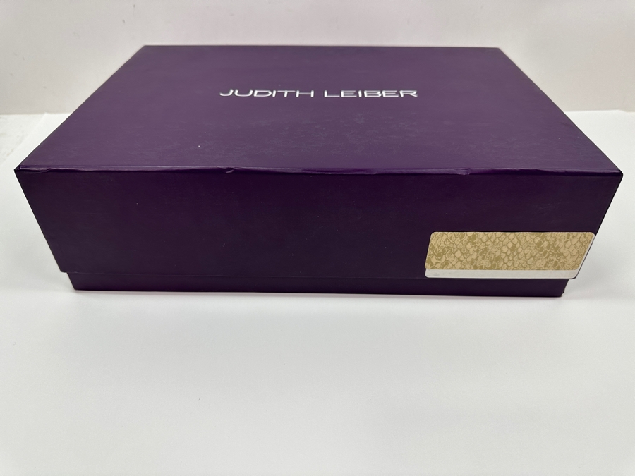 Vintage Judith Leiber Reptile Leather Handbag With Comb And Mirror Plus The Original Dust Bag And Original Judith Leiber Box [Photo 2]