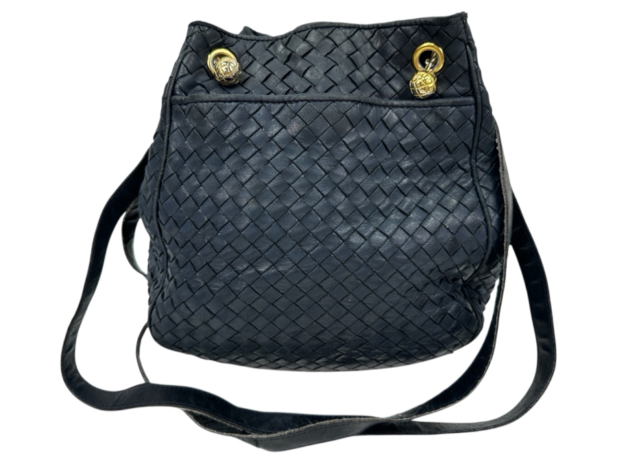 Bottega Veneta Woven Leather Handbag With Dust Bag Made In Italy Estimate $400